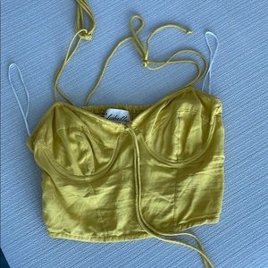 Yellow cropped top